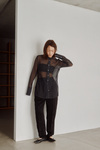 Sheer Check Slim Shirt