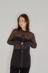 Sheer Check Slim Shirt