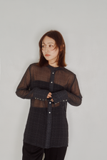 画像をギャラリービューアに読み込む, Sheer Check Slim Shirt
