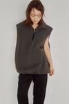 Wool High Neck Vest