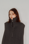 Wool High Neck Vest