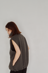 Wool High Neck Vest