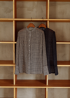 Sheer Check Slim Shirt