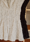 Cut Jacquard Peplum Hoodie