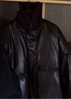 High Neck Padded Coat (brown)