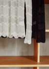 Flocked Lace Sheer Top