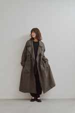 画像をギャラリービューアに読み込む, Linen Wool Trench Coat
