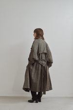 画像をギャラリービューアに読み込む, Linen Wool Trench Coat
