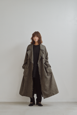 画像をギャラリービューアに読み込む, Linen Wool Trench Coat
