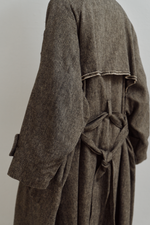 画像をギャラリービューアに読み込む, Linen Wool Trench Coat

