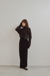 Shaggy High Neck Knit Top