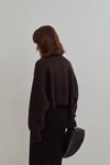 Shaggy High Neck Knit Top