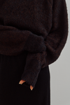 Shaggy High Neck Knit Top