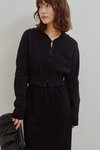 High Neck Knit Cardigan