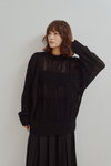 Sheer Cable Knit Top