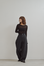 画像をギャラリービューアに読み込む, Modal Wool Sheer Top

