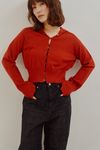 High Neck Knit Cardigan