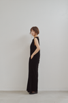 Flocked Tulle Back Code Dress