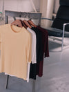 overlock neck tee
