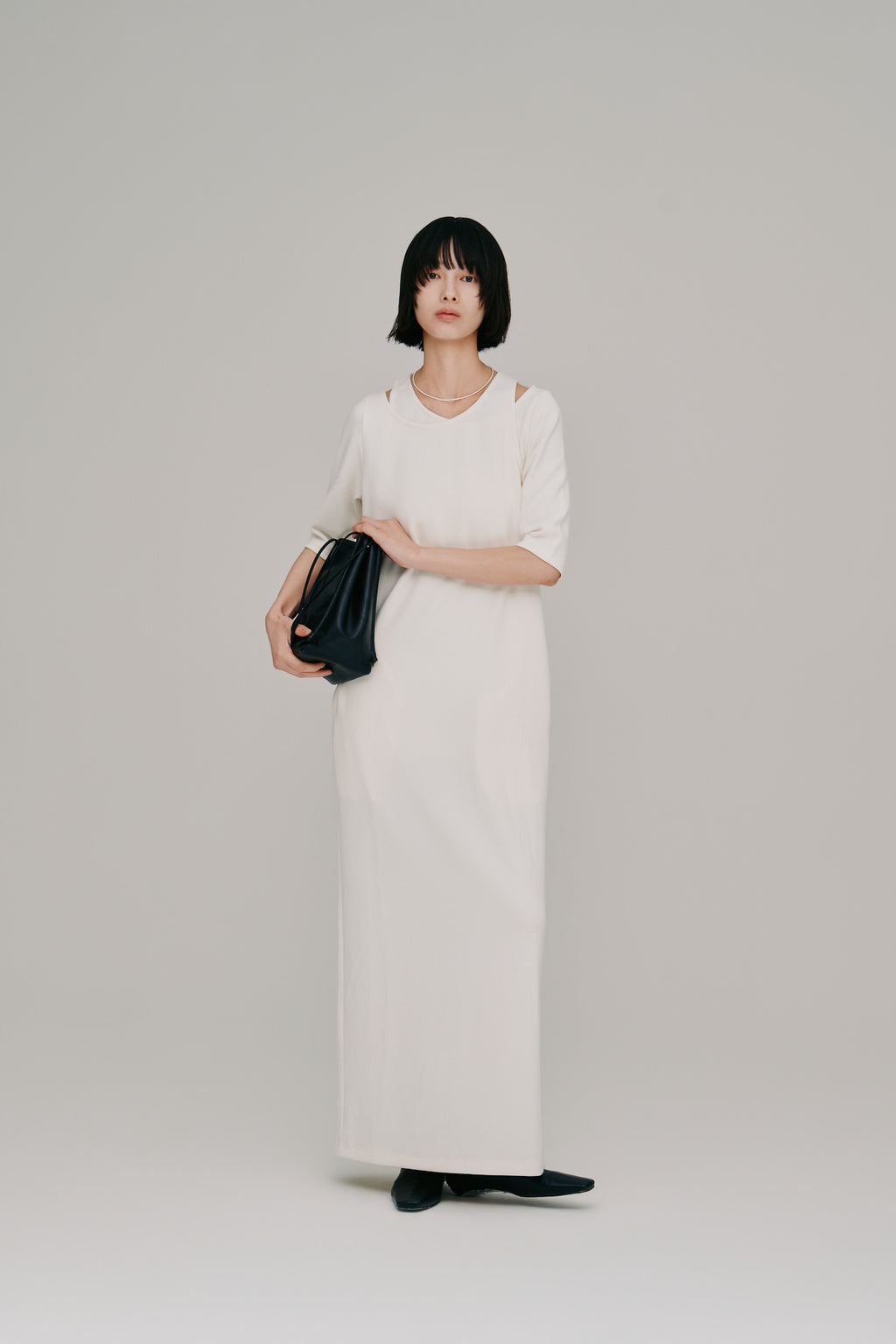 layered half sleeve dress