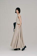 画像をギャラリービューアに読み込む, side slash flare dress
