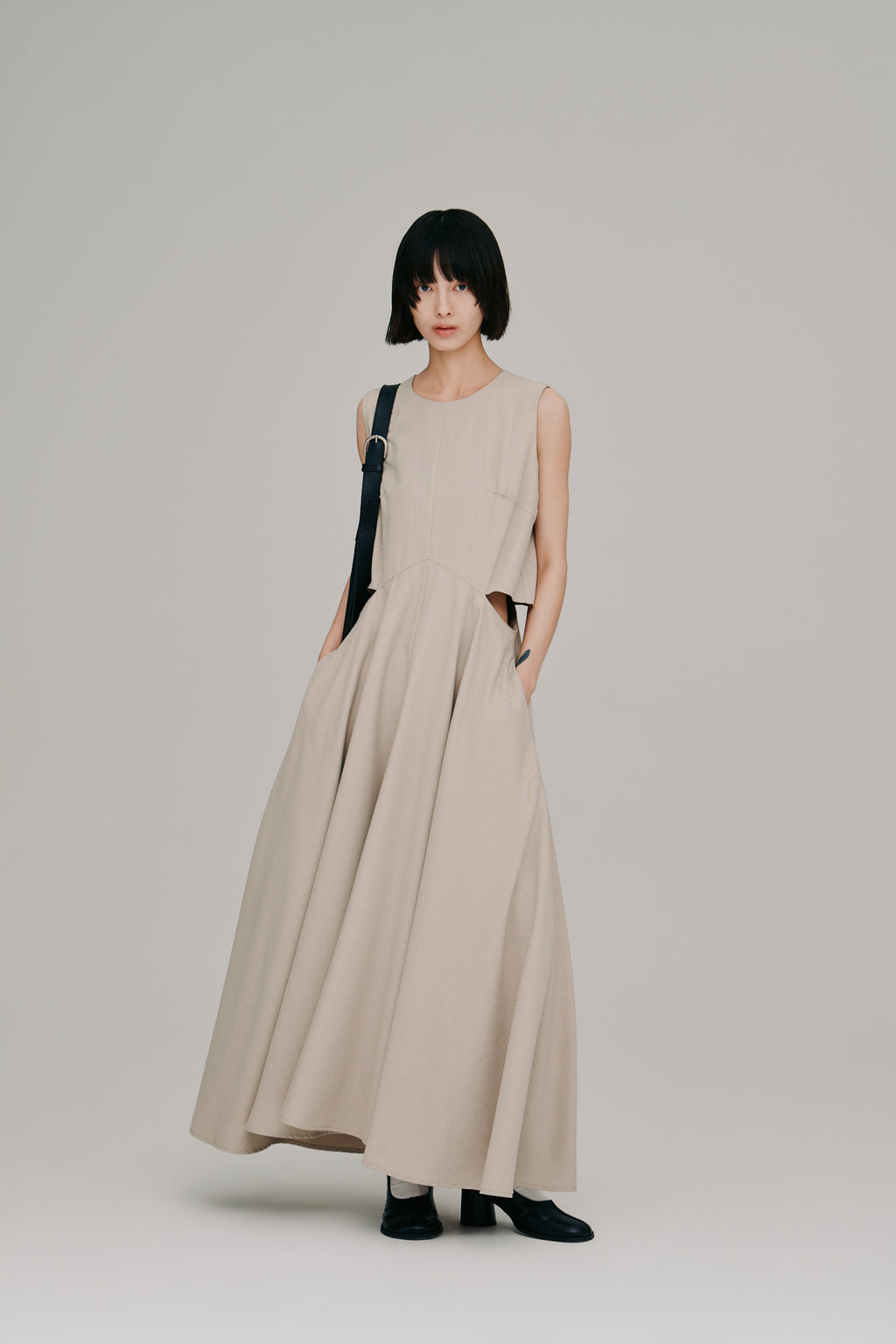 side slash flare dress