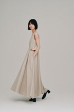 画像をギャラリービューアに読み込む, side slash flare dress
