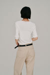 overlock neck tee