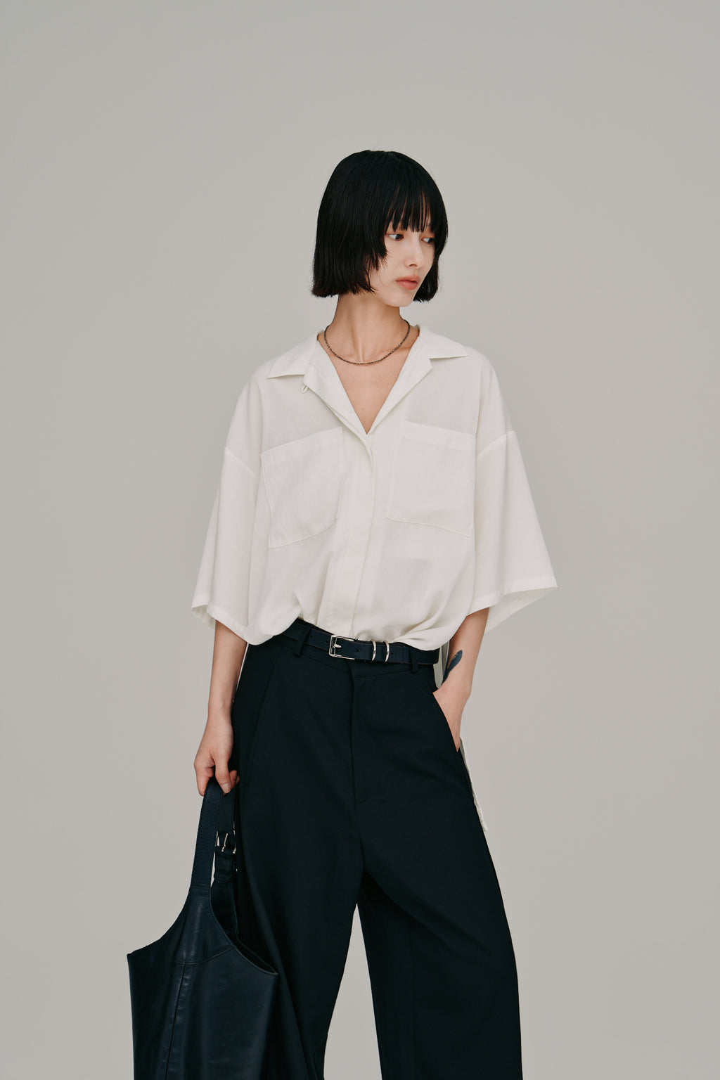 open collar shirt