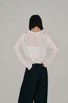 slash shoulder long sleeve tee