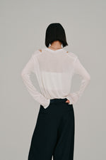 画像をギャラリービューアに読み込む, slash shoulder long sleeve tee
