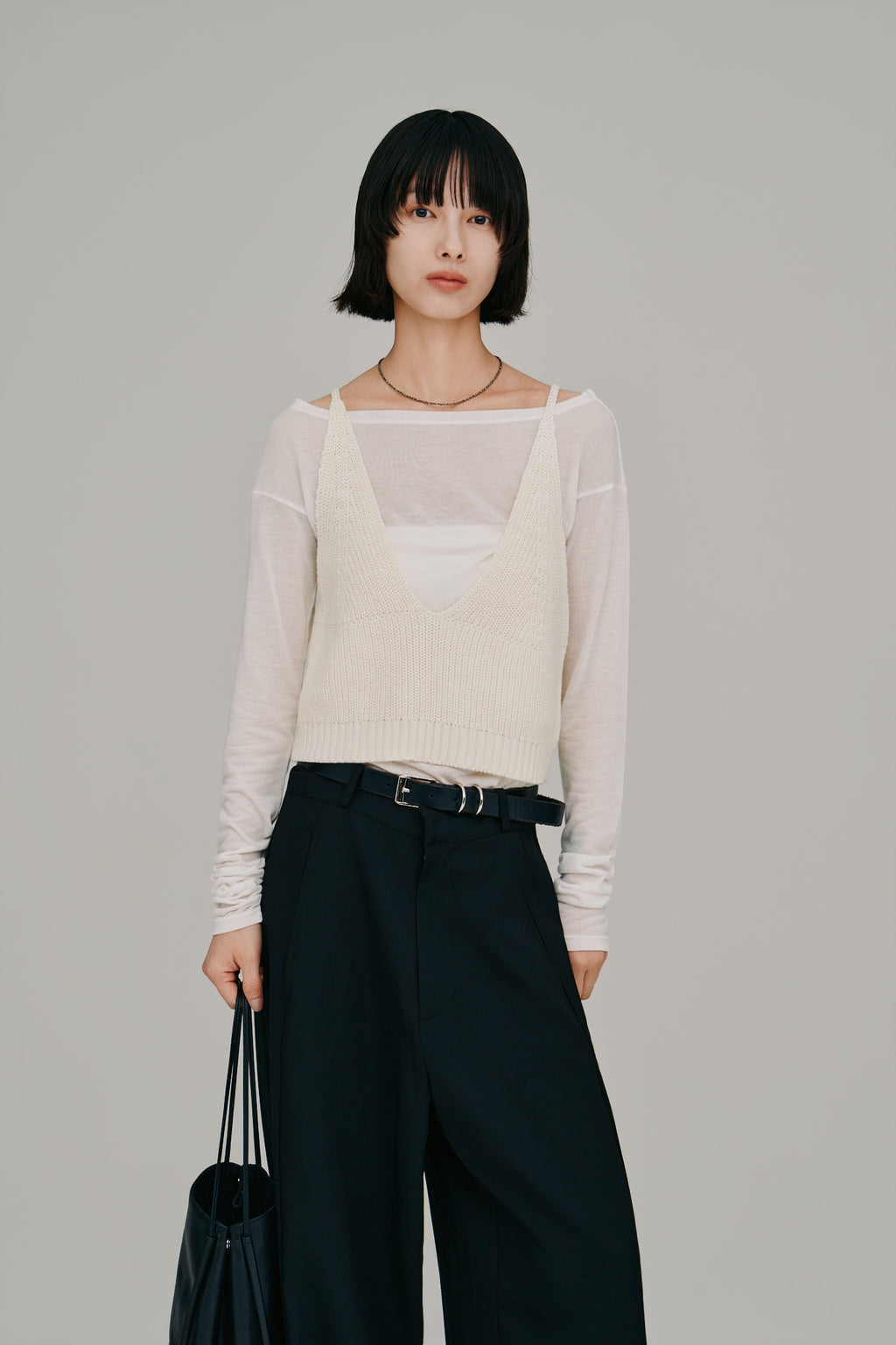 ramie knit bustier
