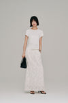 flower jacquard skirt
