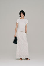 画像をギャラリービューアに読み込む, flower jacquard skirt

