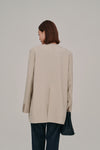double button no collar jacket
