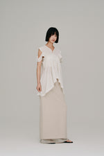 画像をギャラリービューアに読み込む, cold shoulder lace top
