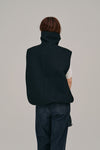 Wool High Neck Vest