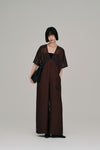 sheer yoke jumpsuit