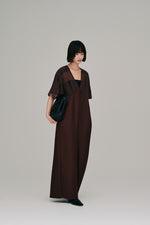 画像をギャラリービューアに読み込む, sheer yoke jumpsuit
