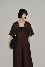 画像をギャラリービューアに読み込む, sheer yoke jumpsuit
