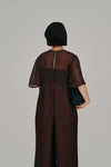 sheer yoke jumpsuit