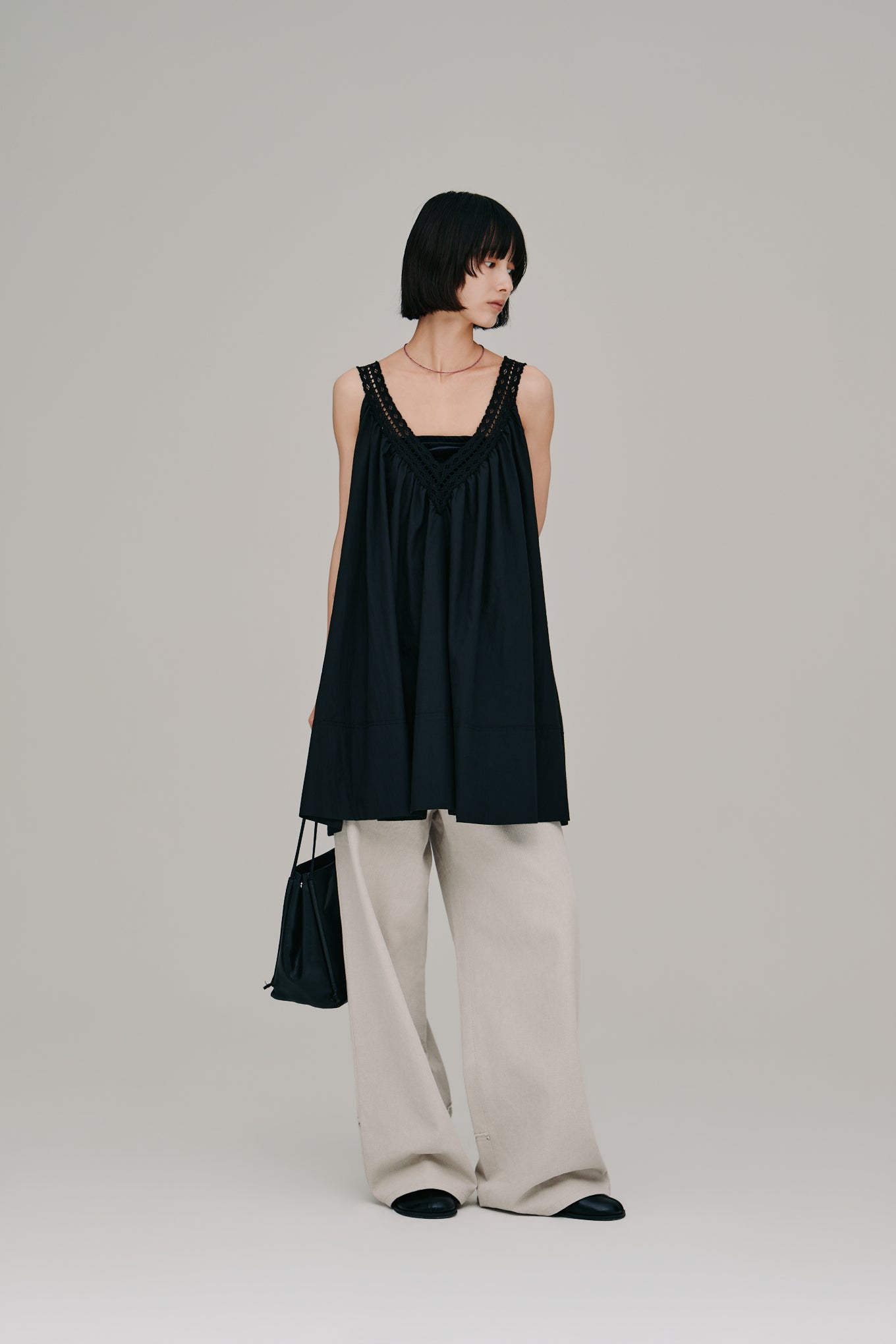lace trim gather tunic - Hella (ヘラ）公式通販サイト