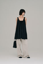 画像をギャラリービューアに読み込む, lace trim gather tunic
