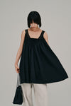 lace trim gather tunic