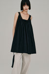 lace trim gather tunic
