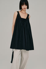 画像をギャラリービューアに読み込む, lace trim gather tunic

