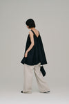 lace trim gather tunic