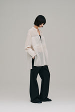 画像をギャラリービューアに読み込む, sheer pullover shirt
