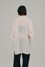 画像をギャラリービューアに読み込む, sheer pullover shirt
