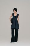 deep Vneck gather top
